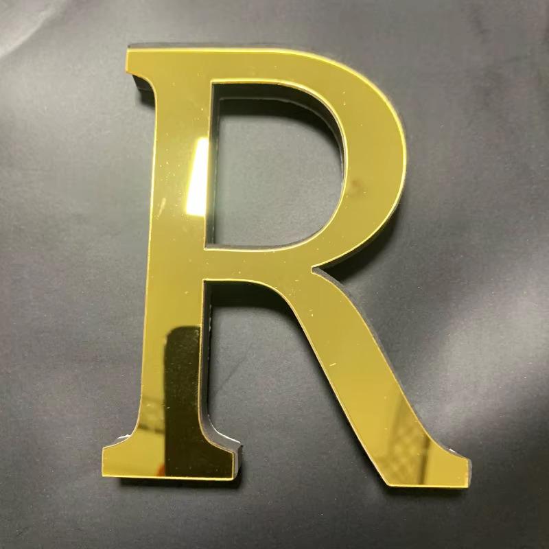 10cm Gold 26 English Letters DIY 3D Mirror Acrylic Wall Stickers, Home Retro Wall Art Decor For Party Wedding Christmas