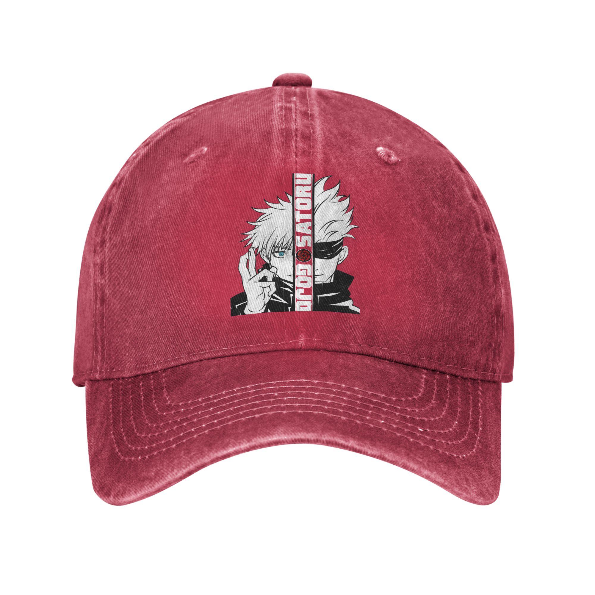 

Vintage Jujutsu Kaisen Gojo Satoru Baseball Caps Unisex Distressed Washed Headwear Outdoor Workouts Unstructured Soft Caps Hat One Size