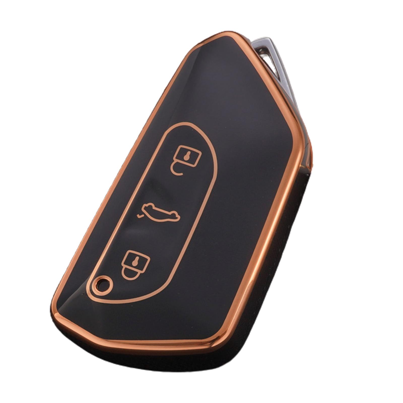 

Чехол для автомобильного ключа, чехол для ключа для VW Golf 8, чехол для ключа из ТПУ для Skoda Octavia A8 MK4 Mk8 2020 2024 Seat Leon Mk4 Cupra Formentor чёрный