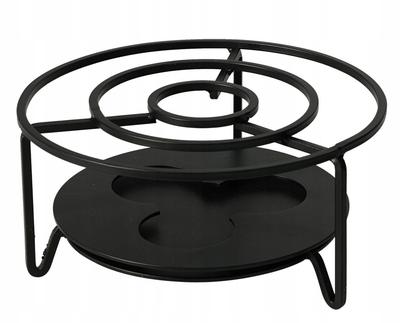 Chaufferette métallique pour plats sur bougies chauffe-plat noir 16x8cm 1 pièce