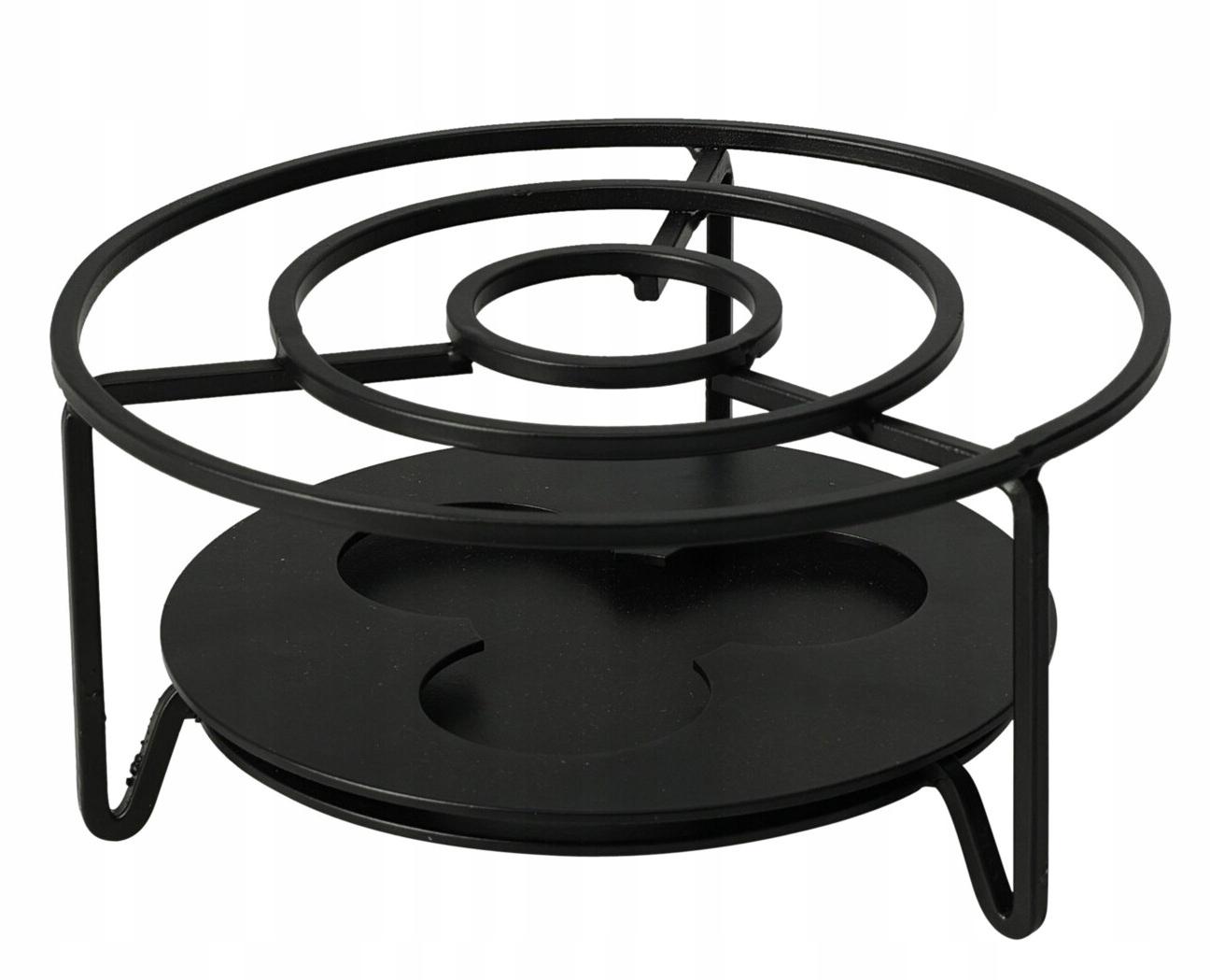 Metallischer Speisenwärmer für Teelichter, schwarz, 16x8cm, 1 Stück