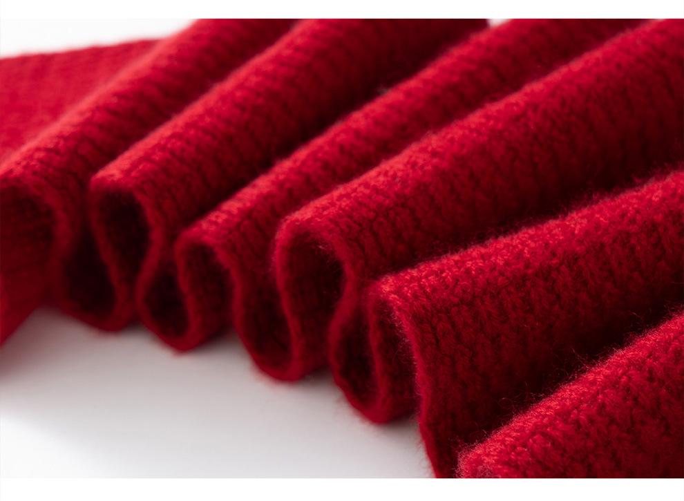 Korean Style 100% Pure Cashmere Scarf - Unisex, Warm & Versatile for Autumn/Winter