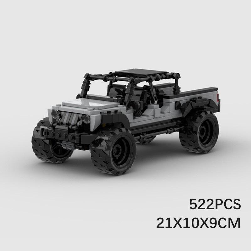 

MOC Классический внедорожный Jeep Gladiator Centaur Гоночный автомобиль Конструктор, 8-шиповые скоростные блоки