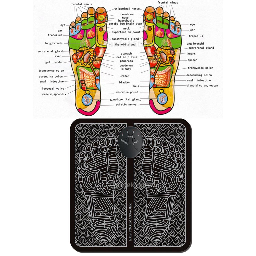 Buy EMS Foot Massage Cushion Electric Stimulator Massager Mat Battery