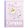 Sunstar Stationery Snoopy Canvas Notebook Dot A Ruled Snoopy Classic S2691590 5-Pack