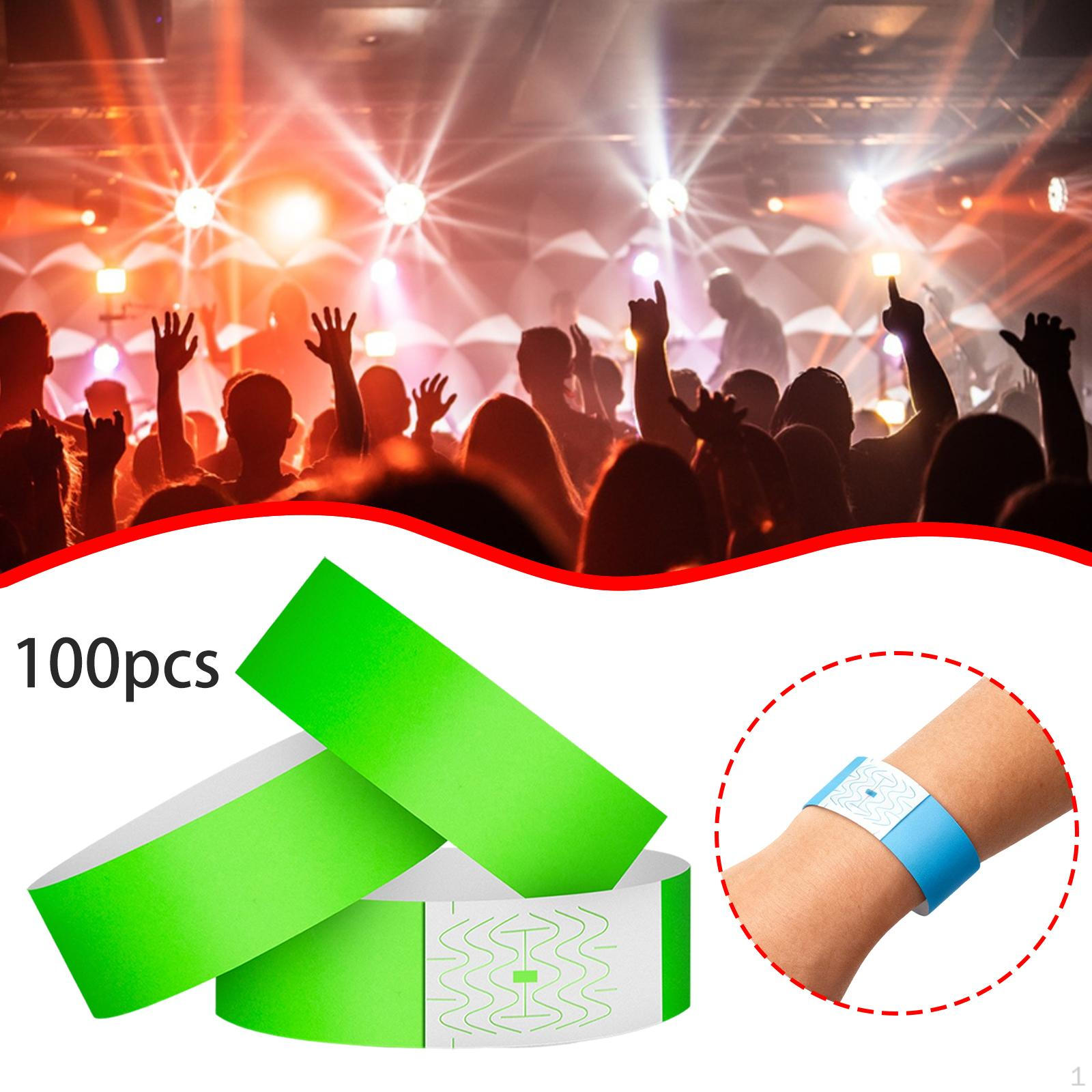 

100 шт. Браслет VIP для лікарні, нічних клубів, супроводу Fluorescent Green