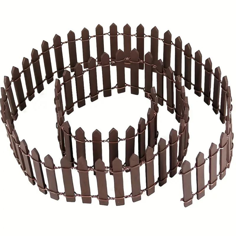 1Pc Mini Fence, Garden and Bonsai Decoration Fairy Tale Garden Fence Wooden Decoration, Handicraftproject Mini Picket Fence