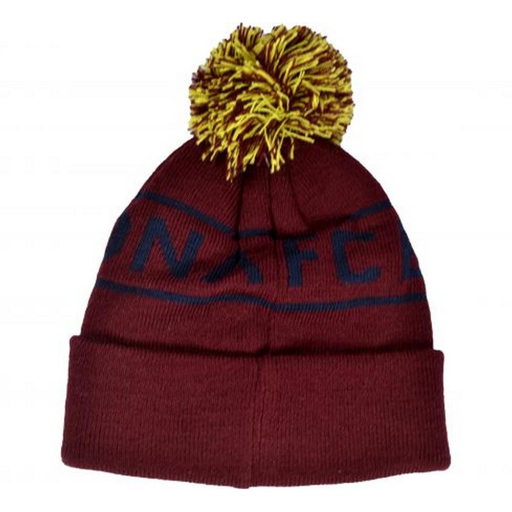 Barcelona FC Unisex Adult Text Knitted Bobble Beanie