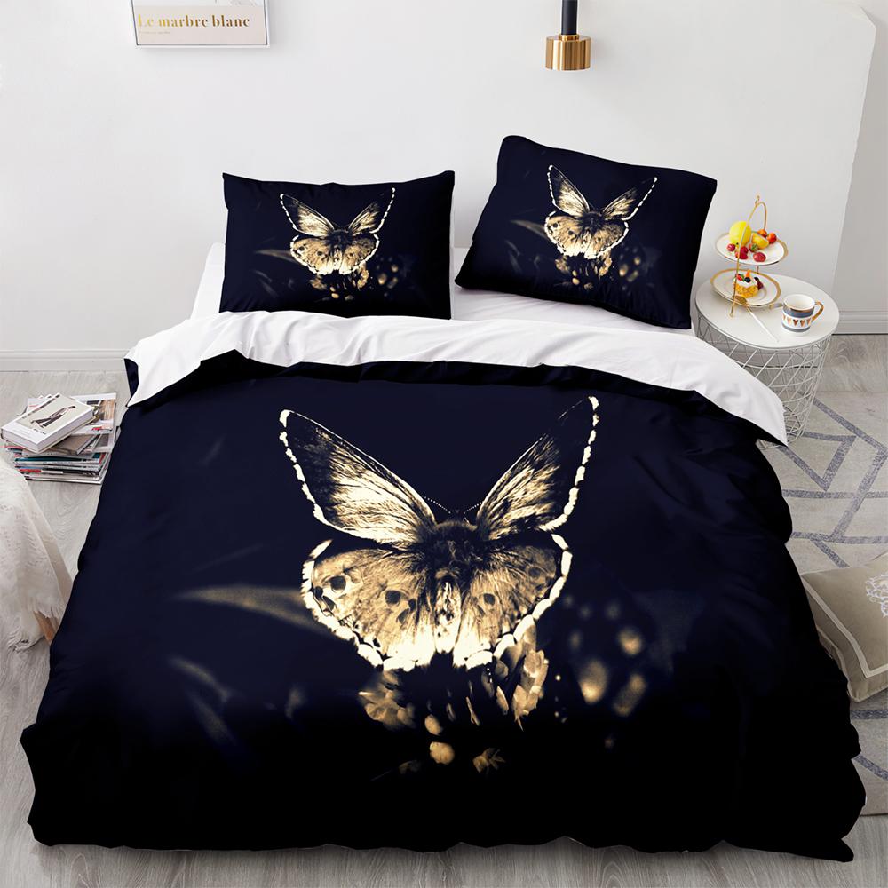 Butterfly Bedding Set Single Twin Full Queen King Size Mountain Elf Bed Set Aldult Kid Bedroom Duvetcover Sets 3D Print 038