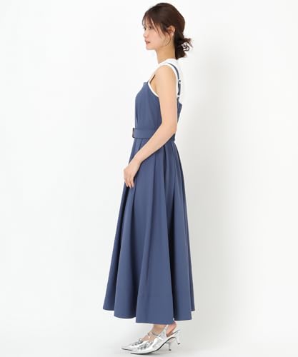 Mishmash Klänning för Kvinnor, Feminin och Vacker, Hängselklänning/Camiklänning med Bälte, Enfärgad, MM517411 BLÅ