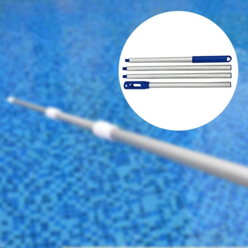 Quick Assembly Heavy Duty Aluminum Telescoping Pool Leaf Net Poles 3 Section 4 Section Adjustable Cleaning Tool Nonslip Handle