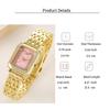 Fashionable and Luxurious Rectangular Dial Alloy Quartz Watch for Women, Suitable for Daily Wear, Christmas Gift