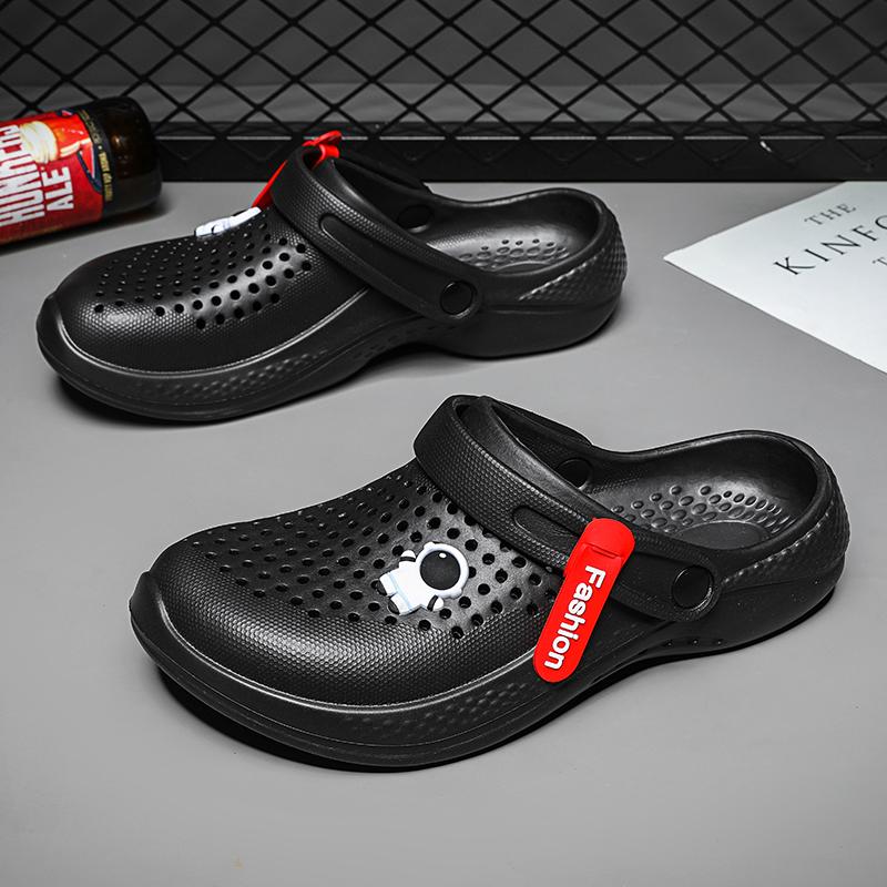 Summer Couple Sandals Large Size Black White Men's Sandals