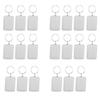 10Pieces Acrylic Blank Clear Keyrings Rectangle Photo Holder Keychain 38x25mm Bag Accessories.