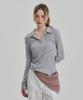 Jenyujeu Collar Slim Sleeve - Melange Gray