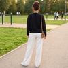 Women's Loose Fit Long Sleeve Color Knit Cardigan with Tie Waist for Casual Wear