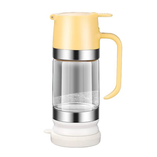 Honey Dispenser No Drip with Non-slip Bottom Honey Jar Easy to Clean And Refill Heat Resistant Glass Honey Pot for Coffee Tea Syrup