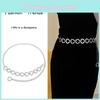 Water Diamond Ladies Waist Chain With Heart Metal Link Belt For Summer Fashion Accessory