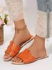Flat Bottomed Indoor And Outdoor Slippers Cross Solid Color Plus Size Cool Slippers For Women