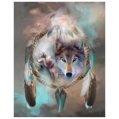 DIY 5D Diamond Painting White Wolf Embroidery Cross Crafts Stitch Kit Home Decor