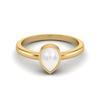 0.75 Cts Pear Shape Pearl 925 Sterling Silver Gold Vermeil Solitaire Women Engagement Rings