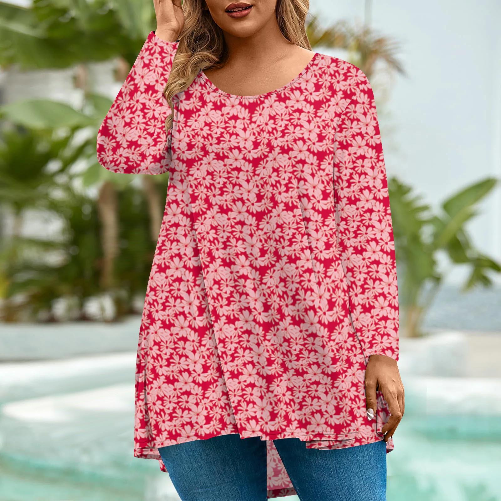 

Женская мода большого размера с круглым вырезом и длинным рукавом, повседневный свободный пуловер с принтом XXXL