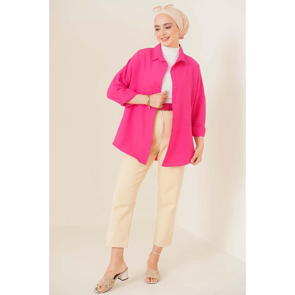 103901 Übergroßes Basic Hijab-Shirt - Creme