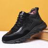 Winter New Leather Wool Men's Cotton Shoes Velvet Warm Student Sports Casual Fashion Leather Shoes Men's Shoes