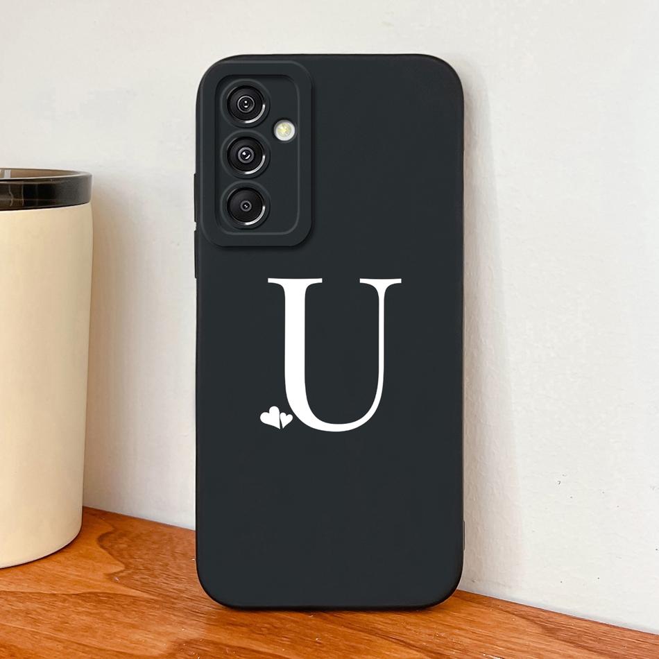 Custodia Per Samsung Galaxy A15 A25 A35 A55 Lettere Semplici Cover per Telefono Silicone Liquido Protezione Completa Alta Qualità Cover Posteriore Morbida