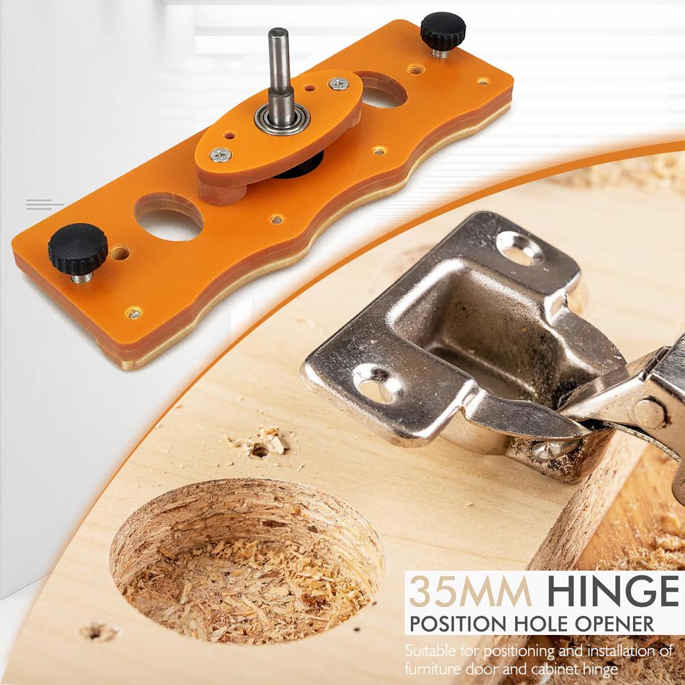 Drilling Jig Hole Guide Concealed Drill Guide 35mm Hole Locator High Precision Woodworking Tool Positioning Quiet Drilling