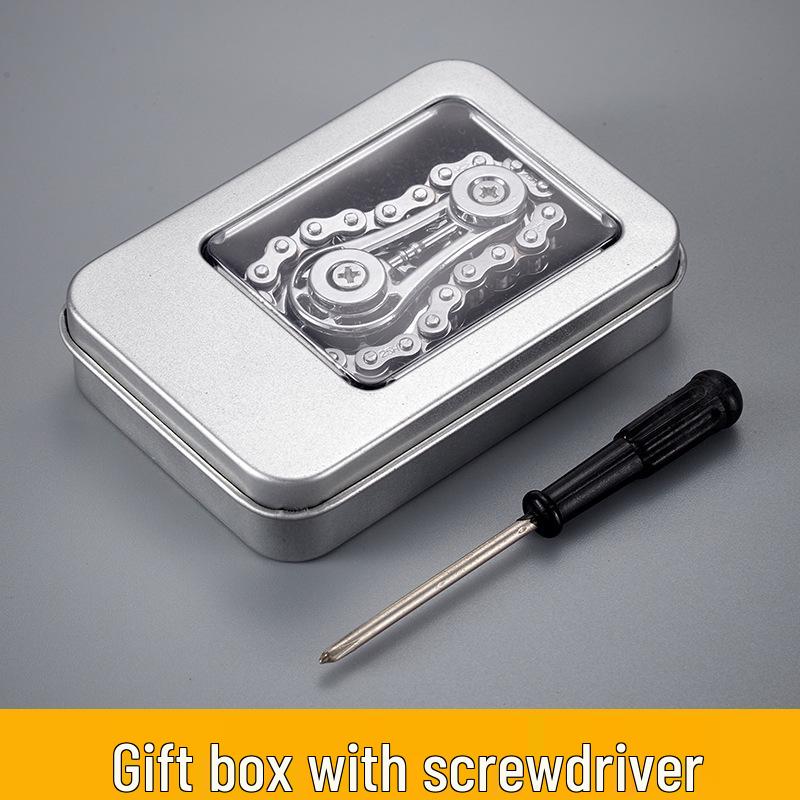 Metal Wheel Gear Car Chain Fingertip Gyroscope: Engaging Decompression Toy