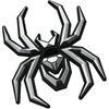 1pc  New Spider Emblems 3D Fender Rear Door Badges Sticker Replacement for F-150 Silverado Sierra RAM Black Widow Edition (Chrome)