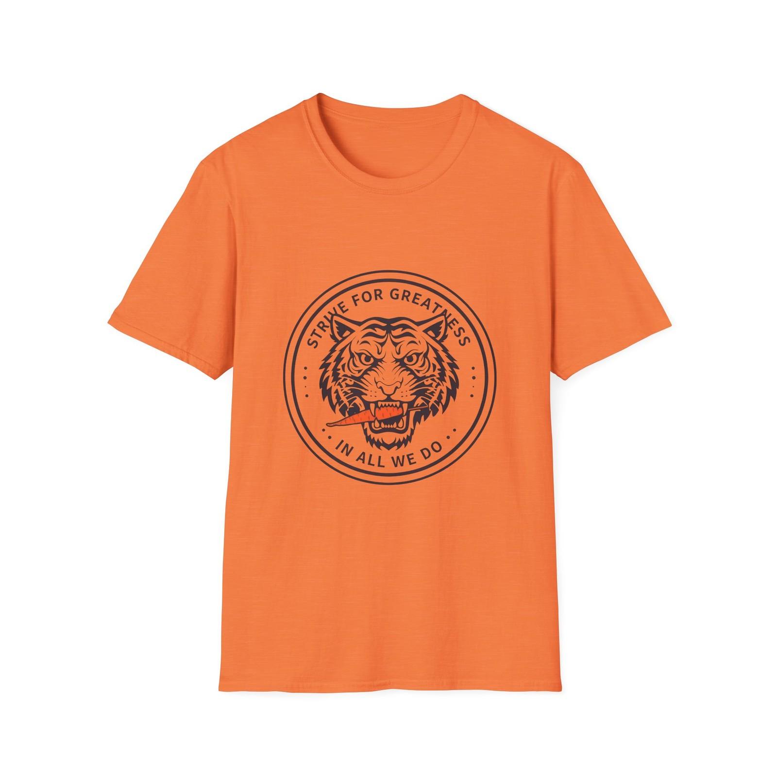 Motivational Tiger Graphic T-Shirt for Enthusiastic Souls, Inspirational Apparel 4XL
