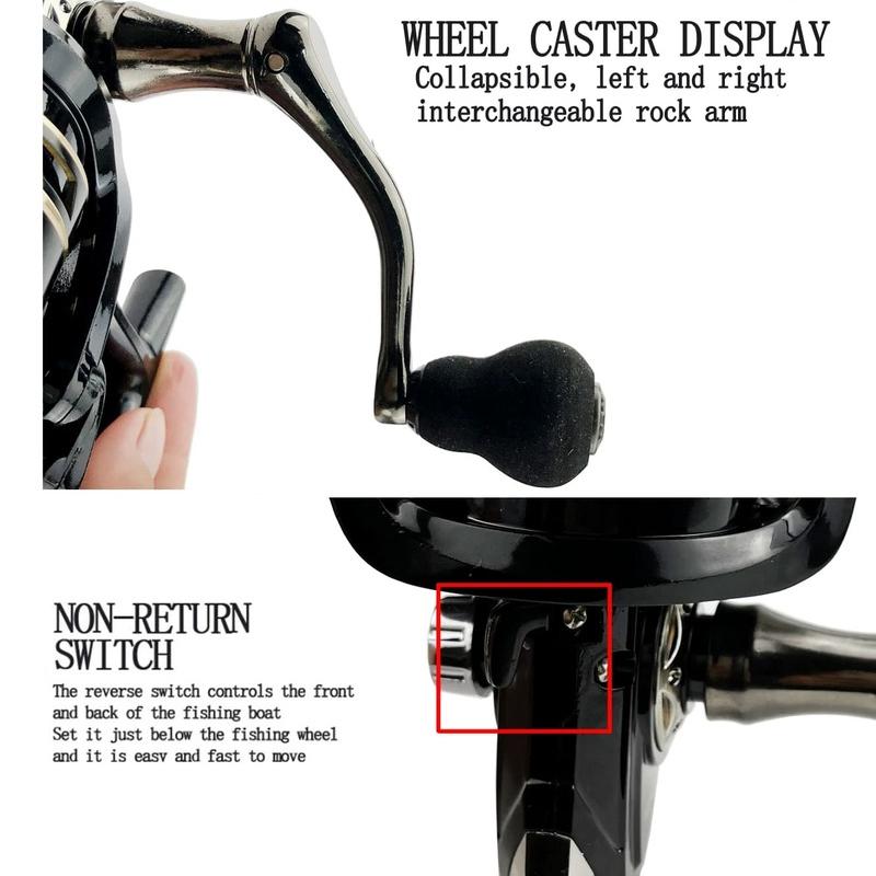 Noua bobină metalică de înaltă calitate, apă de mare 5.2:1/4.7:1 mulinetă universală de pescuit spinning 2000-7000 Mulinetă de pescuit cu apă sărată Mulinetă de pescuit