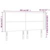 VidaXL Tête de Lit à LED Meuble de Chambre à Coucher Accessoire de Lit Double Tête de Cadre de Lit Intérieur Noir 3123836