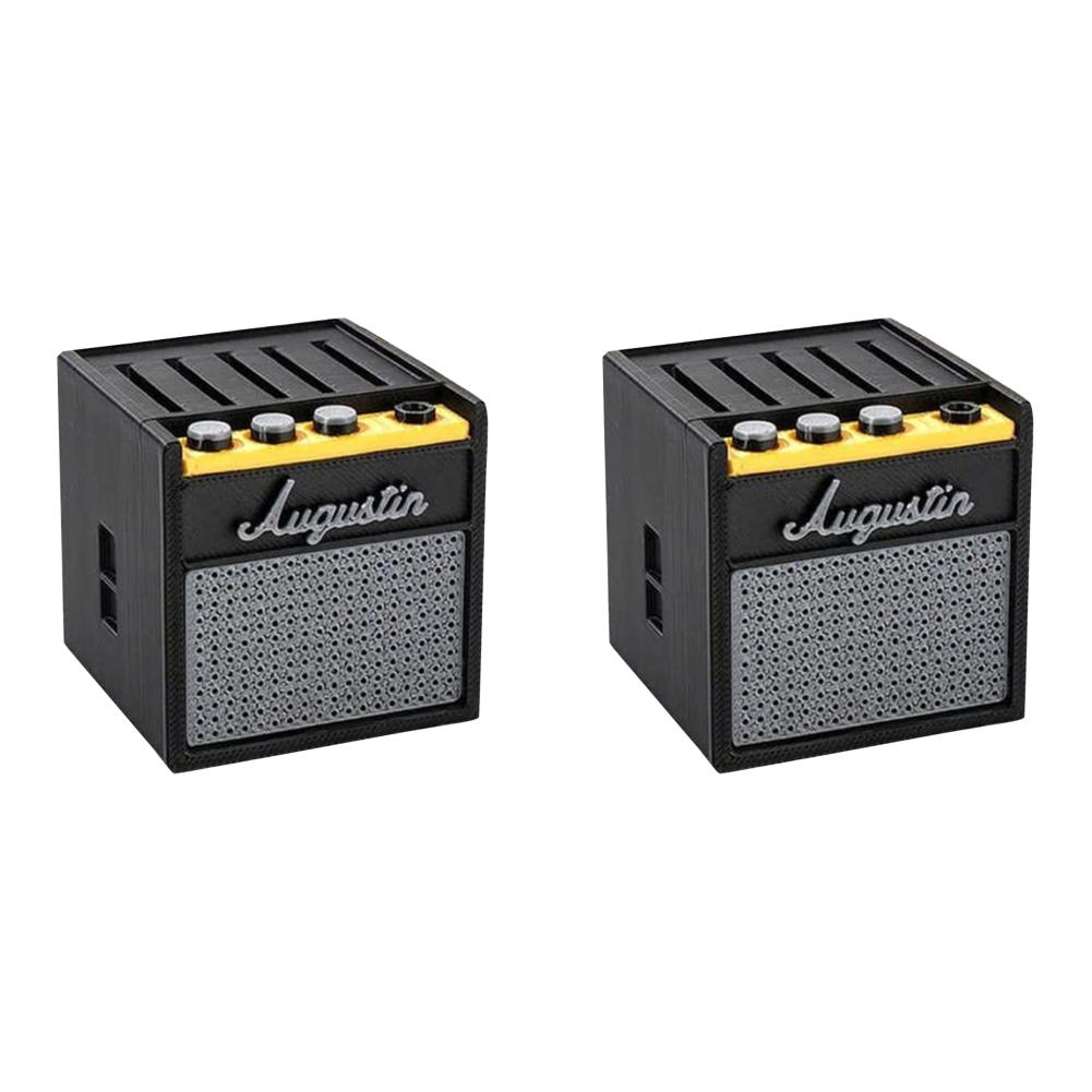 Tragbarer Gitarrenplektrumhalter 3D-gedruckte Plektrum-Aufbewahrungsbox mit Plektrumschlitz Gitarrenkapodaster Stimmgerät Saiten Aufbewahrungskoffer Ständer