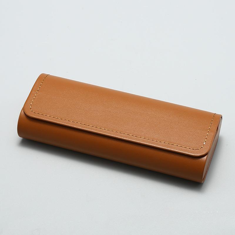 Vintage PU Leather Glasses Case Portable Men Women Glasses Storage Box Anti-Pressure Eyeglasses Bag Accessories