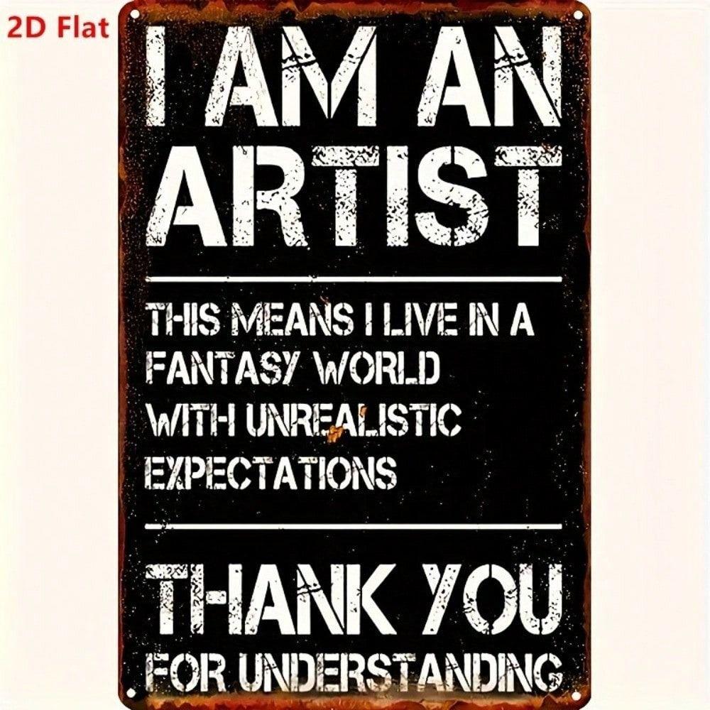 Vintage Metallschild Kunst 20x30cm Blechbild Wanddekor