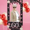 30th 40th 60th Birthday Photo Frame Photo Booth Props Rose Pink Gold Adult 30 40 60 Years Old Birthday Party Decor Background