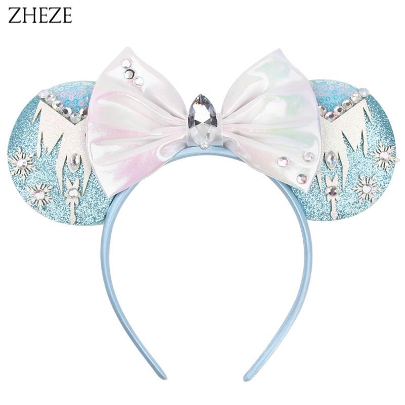 Disney Glänzendes Schloss Mausohren Stirnband Jungen Mädchen Festival Party Cosplay Haarband Frauen DIY Haarschmuck Cartoon Geschenk