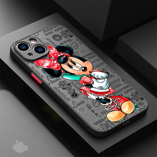 Χαριτερινή Θήκη Κινητού Mickey Minnie για Apple iPhone 15 16 Pro XS Max 13 14 Plus XR SE 7 8 12 11 Pro plus Ματ