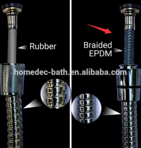 HONGDEC Modern Oil Rubbed Bronze Stainless Steel Hand Held Shower Hose for Bathroom
