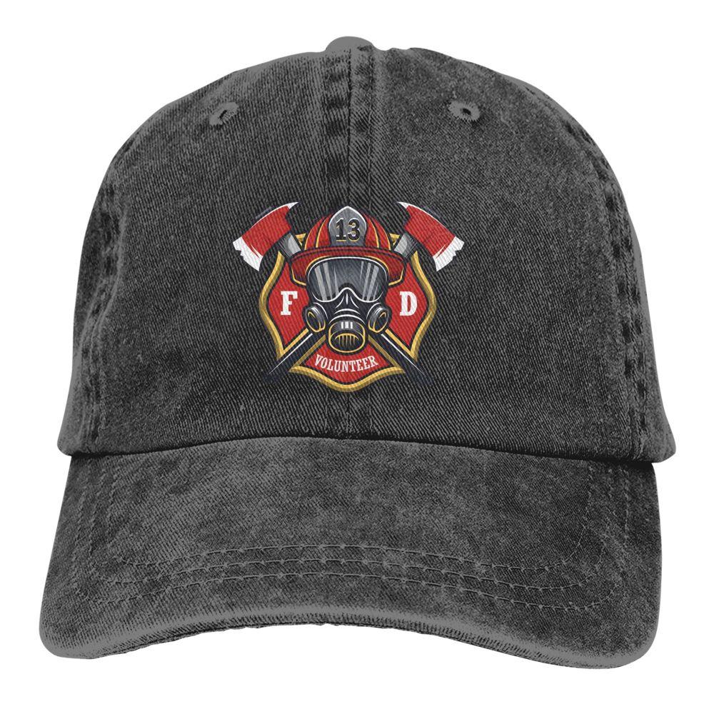 Red And White Fire Department Volunteer Baseball Cap Men Hats Women Visor Protection Snapback Fireman Fire Rescue Caps