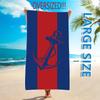 Blauwe & Rode Strandlaken met Anker-Embleem voor Ultiem Zeecomfort Geschikt voor handdoeken, badhanddoeken, strandlakens