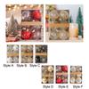 6Pcs Christmas Balls Ornaments DIY Hanging Crafts 8cm Xmas Tree Decor Christmas Pendants for Garland Party Favor Festive Xmas