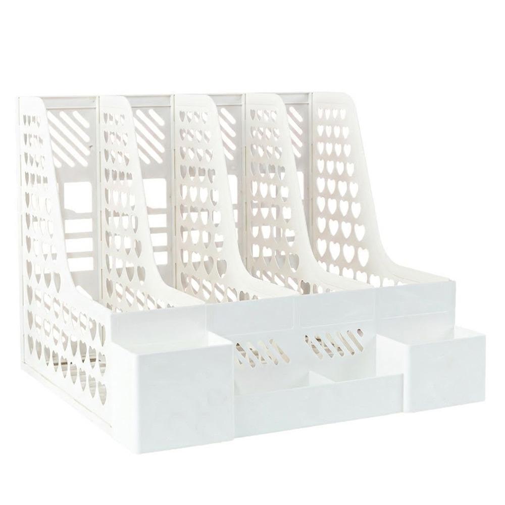 Removable Desktop File Storage Box Book Stand File Column Dormitory Desk Book Clip Bookshelf Compartments Student Book Stand