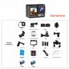 5K HD Sports Camera with Image Stabilization, Dual Color Screen & WiFi Remote for Outdoor Cycling