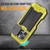 Armor Metal Phone Case for IPhone 17 16e 16 15 14 Plus 13 Pro Max Built-in Kickstand Screen Lens Protect Shockproof Guard Cover