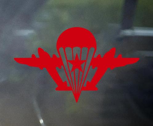 Militärische Fallschirmjäger-Flügel Autoaufkleber für Fahrzeugfenster Laptop Helm Langlebig Wetterfest One Size