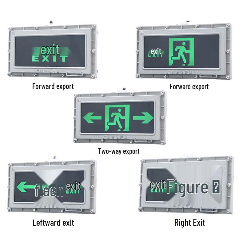 Sanmao Evacuation Direction Double-Sided Sign 330x145x20mm
